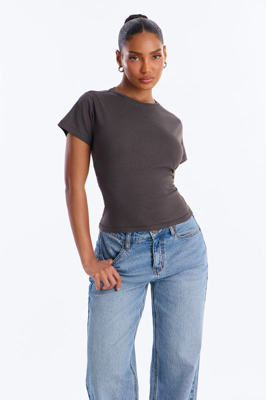 Most Essential Baby Tee - Black Wash