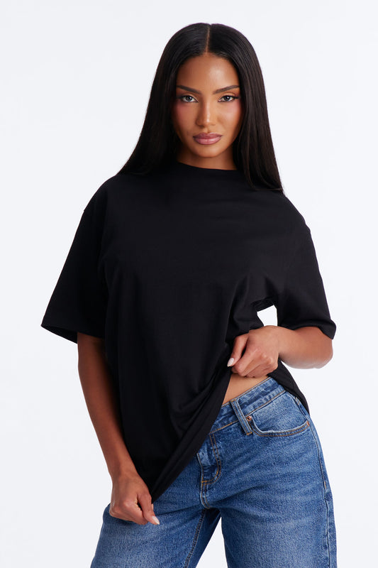Random Tuesday Oversized T Shirt - Black